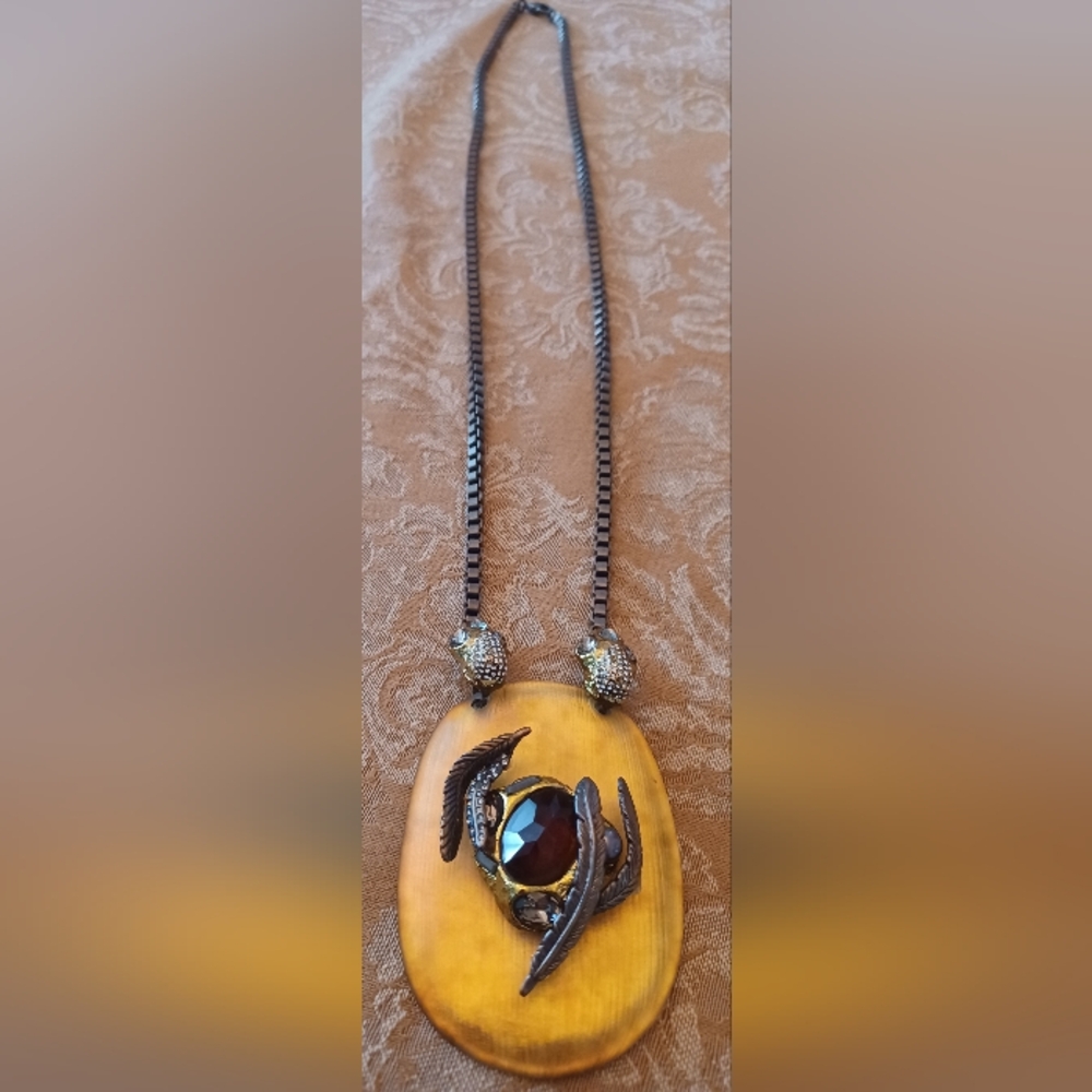 Alexis Bittar Embellished Lucite Pendant Necklace
